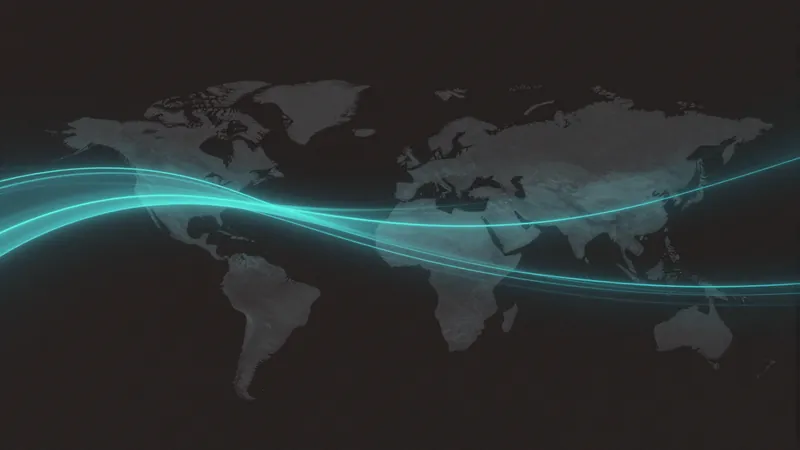 Cross-Border Corridors + FX Infrastructure — abstract editorial illustration